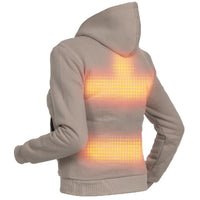 Beheizter Hoodie - Damen | Dual Heating - Beige