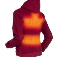 Beheizter Hoodie - Damen | Dual Heating - Burgund