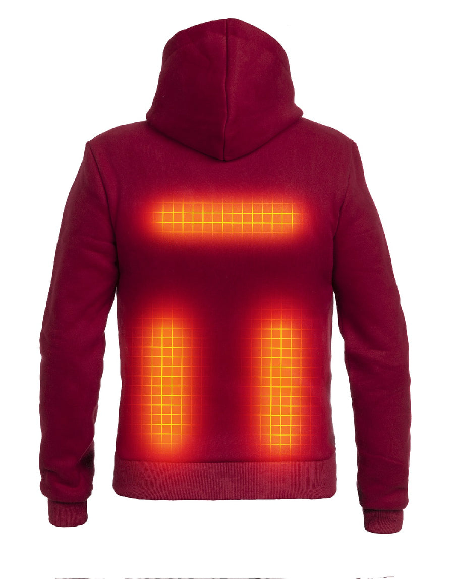 Beheizter Hoodie PRO | Damen - Burgund