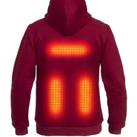 Beheizter Hoodie PRO | Herren - Burgund