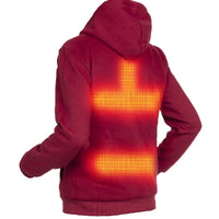 Beheizter Hoodie - Herren | Dual Heating - Burgund