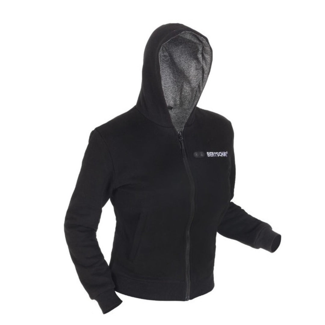 Beheizter Hoodie - Damen | Dual Heating - Schwarz