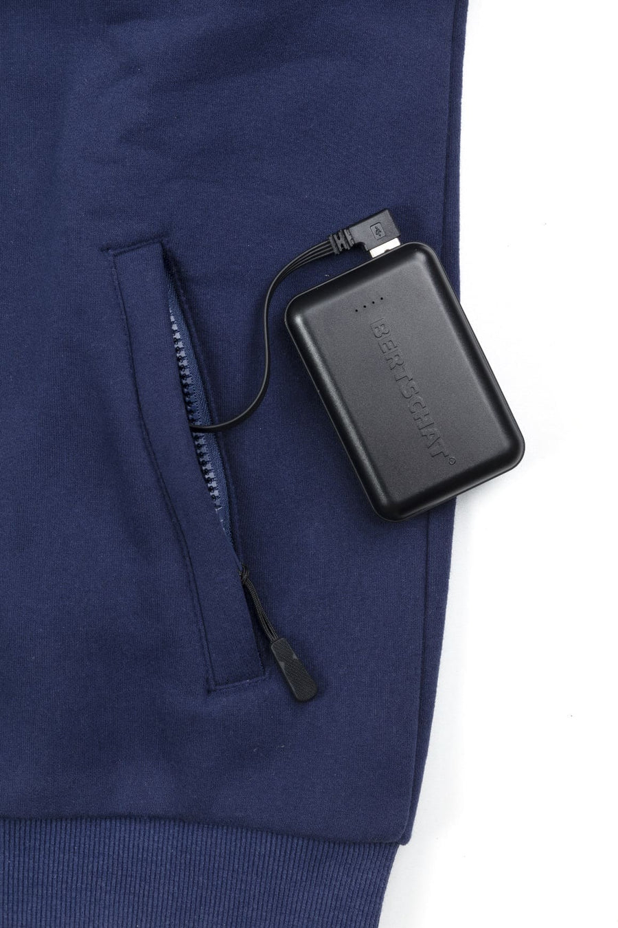 Veste Chauffante Hommes - Dual-Heating | USB - Bleu Marine