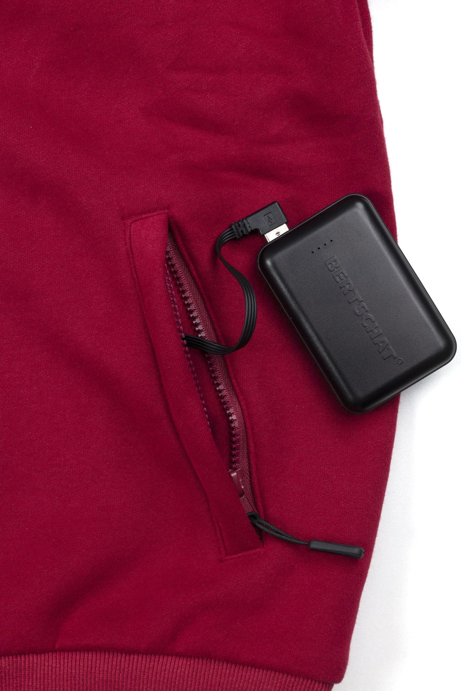 Veste Chauffante Hommes - Dual-Heating | USB - Bordeaux